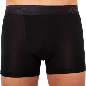 Pánské boxerky ELKA černé s černou gumou premium (PB041) M Možnost vrácení zboží do 120 dnů!⭐