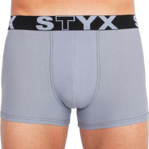 Pánské boxerky Styx sportovní guma světle šedé (G1067) L Možnost vrácení zboží do 120 dnů!⭐