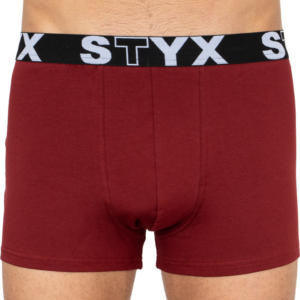 Pánské boxerky Styx sportovní guma nadrozměr vínové (R1060) 3XL Možnost vrácení zboží do 120 dnů!⭐