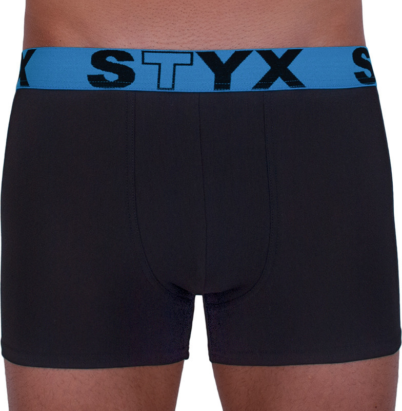 Pánské boxerky Styx sportovní guma černé (G966) M Možnost vrácení zboží do 120 dnů!⭐