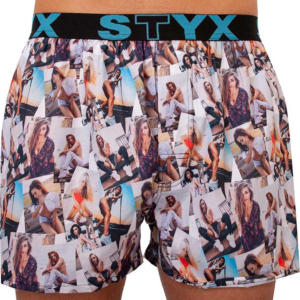 Pánské trenky Styx art sportovní guma modelky - limitovaná edice (B1051) L Možnost vrácení zboží do 120 dnů!⭐