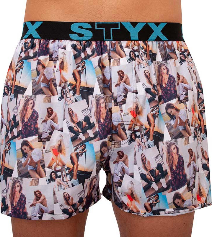 Pánské trenky Styx art sportovní guma modelky - limitovaná edice (B1051) L Možnost vrácení zboží do 120 dnů!⭐