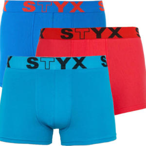 3PACK pánské boxerky Styx sportovní guma vícebarevné (G9676964) XXL Možnost vrácení zboží do 120 dnů!⭐