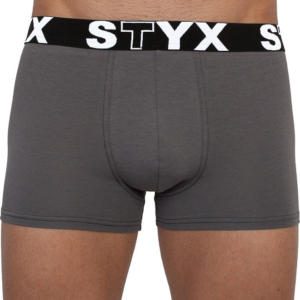 Pánské boxerky Styx sportovní guma tmavě šedé (G1063) L Možnost vrácení zboží do 120 dnů!⭐