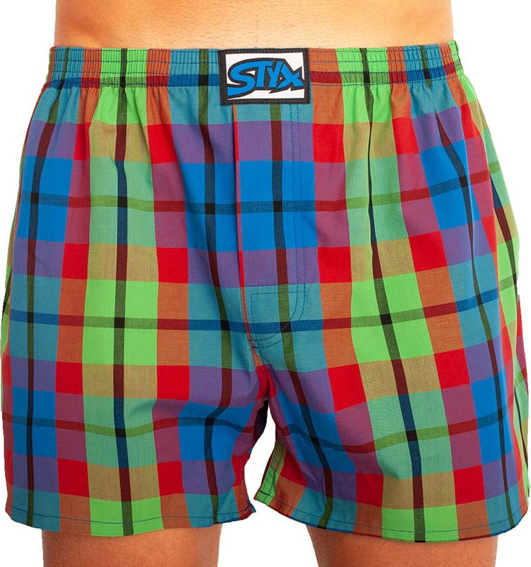 Pánské trenky Styx klasická guma nadrozměr vícebarevné (E827) 3XL Možnost vrácení zboží do 120 dnů!⭐