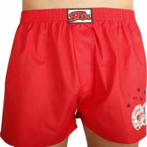 Pánské trenky Styx art klasická guma donuty červené M Možnost vrácení zboží do 120 dnů!⭐