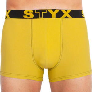 Pánské boxerky Styx sportovní guma zelenožluté (G1065) L Možnost vrácení zboží do 120 dnů!⭐