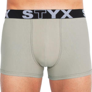 Pánské boxerky Styx sportovní guma světle šedé (G1062) L Možnost vrácení zboží do 120 dnů!⭐