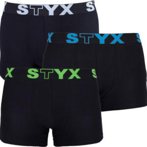3PACK pánské boxerky Styx sportovní guma vícebarevné (G9606162) XL Možnost vrácení zboží do 120 dnů!⭐