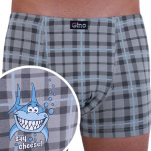 Pánské boxerky Gino šedé (73085) S Možnost vrácení zboží do 120 dnů!⭐