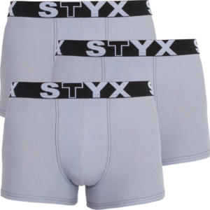 3PACK pánské boxerky Styx sportovní guma šedé (G10676767) L Možnost vrácení zboží do 120 dnů!⭐