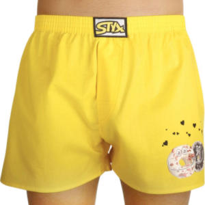Pánské trenky Styx art klasická guma donuty žluté XXL Možnost vrácení zboží do 120 dnů!⭐