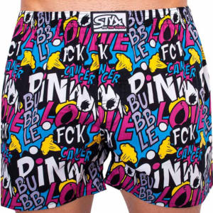 Pánské trenky Styx art klasická guma Pink Bubble (A1058) L Možnost vrácení zboží do 120 dnů!⭐