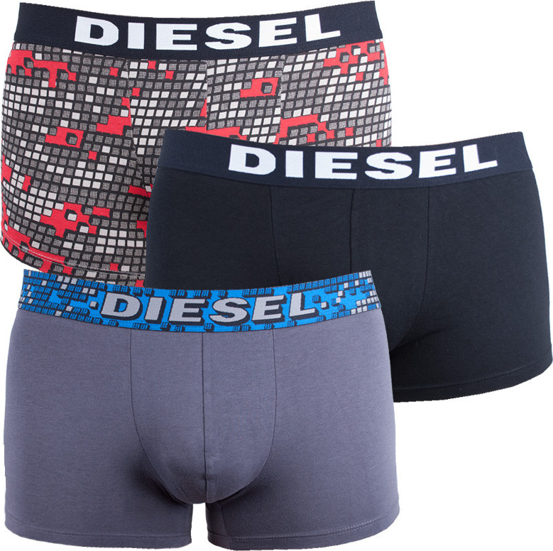 3PACK pánské boxerky Diesel vícebarevné (00SAB2-0BATA-E3961) S Možnost vrácení zboží do 120 dnů!⭐
