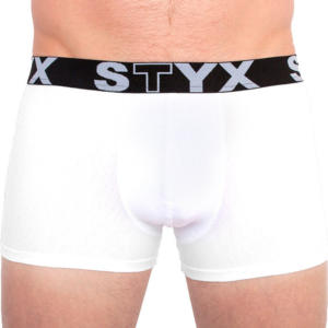 Pánské boxerky Styx sportovní guma bílé (G1061) L Možnost vrácení zboží do 120 dnů!⭐