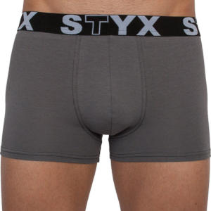 Pánské boxerky Styx sportovní guma nadrozměr tmavě šedé (R1063) 3XL Možnost vrácení zboží do 120 dnů!⭐
