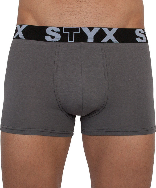 Pánské boxerky Styx sportovní guma nadrozměr tmavě šedé (R1063) 3XL Možnost vrácení zboží do 120 dnů!⭐