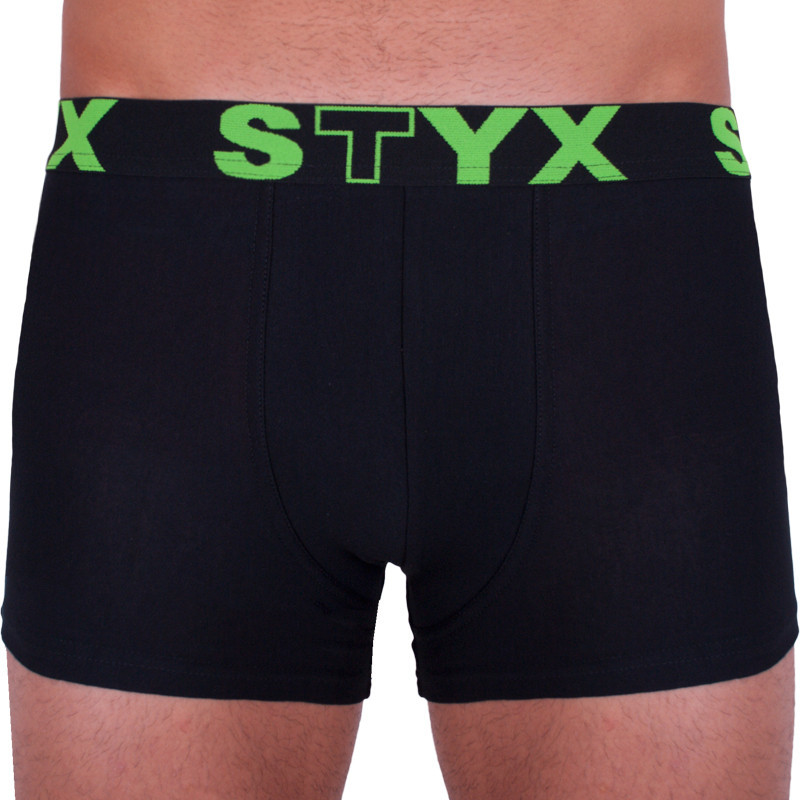 Pánské boxerky Styx sportovní guma nadrozměr černé (R962) 3XL Možnost vrácení zboží do 120 dnů!⭐