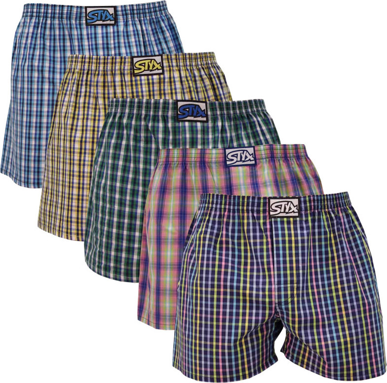 5PACK pánské trenky Styx klasická guma vícebarevné (A10107080913) L Možnost vrácení zboží do 120 dnů!⭐