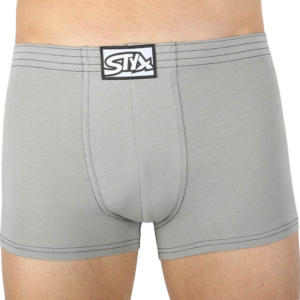 Pánské boxerky Styx klasická guma světle šedé (Q1062) L Možnost vrácení zboží do 120 dnů!⭐