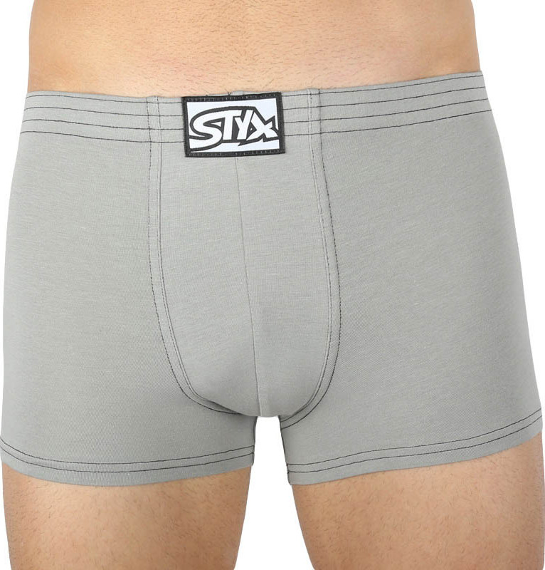 Pánské boxerky Styx klasická guma světle šedé (Q1062) L Možnost vrácení zboží do 120 dnů!⭐