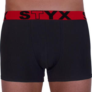 Pánské boxerky Styx sportovní guma černé (G964) M Možnost vrácení zboží do 120 dnů!⭐