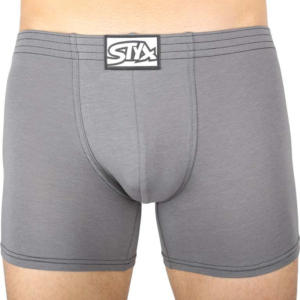Pánské boxerky Styx long klasická guma tmavě šedé (F1063) L Možnost vrácení zboží do 120 dnů!⭐