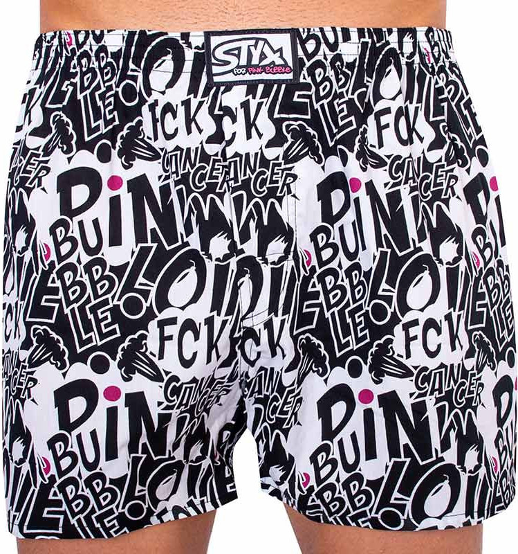 Pánské trenky Styx art klasická guma Pink Bubble (A1059) L Možnost vrácení zboží do 120 dnů!⭐