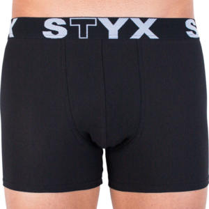 Pánské boxerky Styx long sportovní guma černé (U960) L Možnost vrácení zboží do 120 dnů!⭐