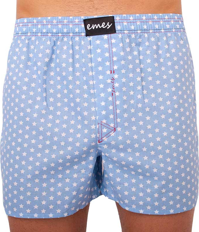 Pánské trenky Emes hvězdy na světlé modré (004) M Možnost vrácení zboží do 120 dnů!⭐