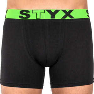 Pánské boxerky Styx long sportovní guma černé (U965) L Možnost vrácení zboží do 120 dnů!⭐