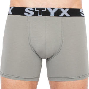 Pánské boxerky Styx long sportovní guma světle šedé (U1062) L Možnost vrácení zboží do 120 dnů!⭐