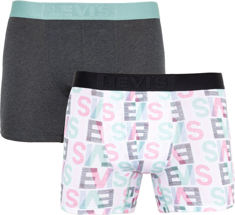 2PACK pánské boxerky Levis vícebarevné (905021001 001) L Možnost vrácení zboží do 120 dnů!⭐