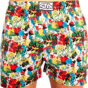 Pánské trenky Styx art klasická guma nadrozměr emoji (E954) 4XL Možnost vrácení zboží do 120 dnů!⭐