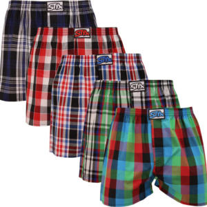 5PACK pánské trenky Styx klasická guma nadrozměr vícebarevné (E83136373840) 4XL Možnost vrácení zboží do 120 dnů!⭐