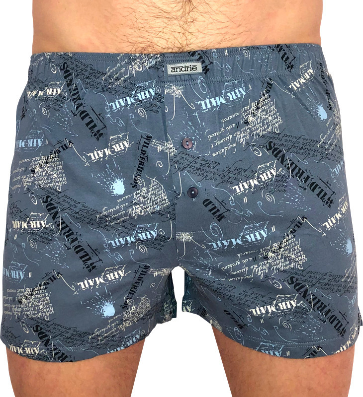 Pánské trenky Andrie šedé (PS 4910 D) L Možnost vrácení zboží do 120 dnů!⭐