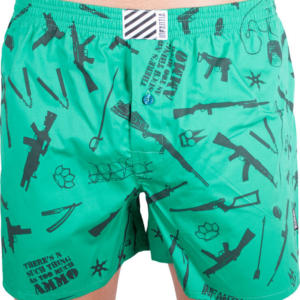 Pánské trenky Infantia zelené s potiskem PTKG18 L Možnost vrácení zboží do 120 dnů!⭐