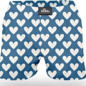 Pánské trenky ELKA modrá velká srdíčka (P0018) S Možnost vrácení zboží do 120 dnů!⭐