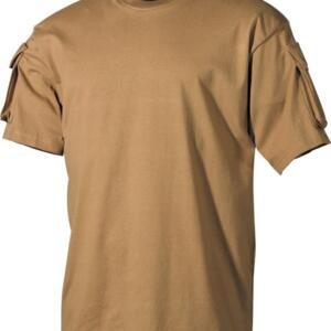 Tričko US T-Shirt s kapsami na rukávech 1/2 okrové XXL