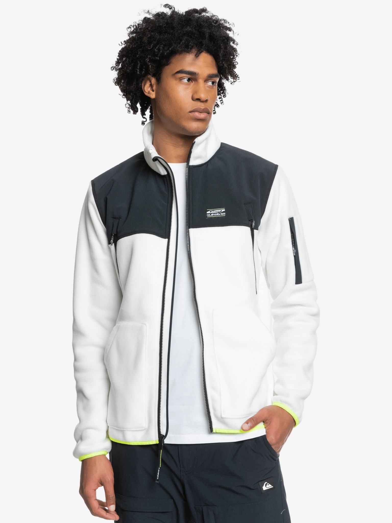 New Latitude Mikina Quiksilver Bílá