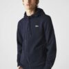 Sport Hooded Lightweight Bi-material Mikina Lacoste Modrá