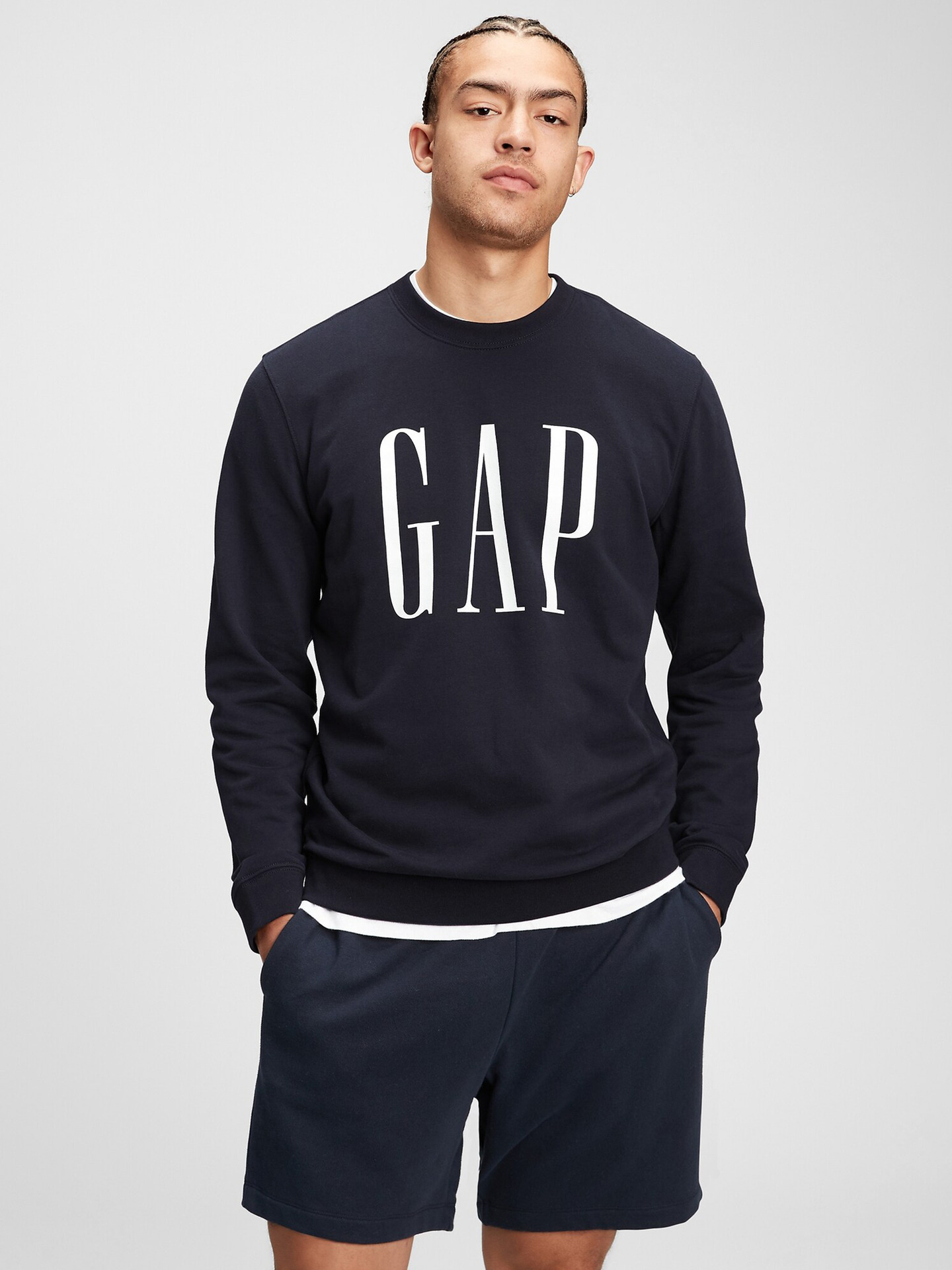 Logo Fashion Mikina GAP Modrá