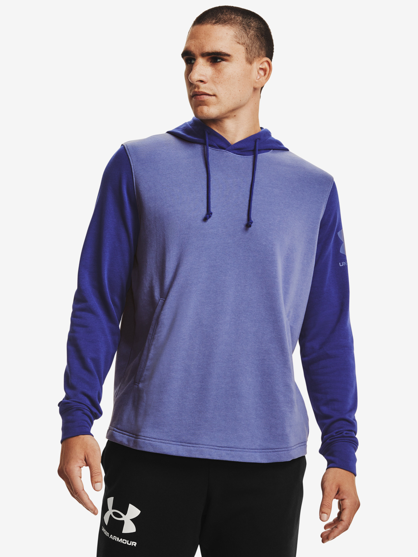Rival Terry Colorblock Mikina Under Armour Modrá