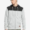 Keller Block Zip Mikina Quiksilver Šedá
