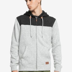 Keller Block Zip Mikina Quiksilver Šedá