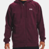 Rival Cotton FZ Hoodie Mikina Under Armour Červená