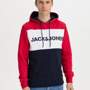 Logo Blocking Mikina Jack & Jones Červená