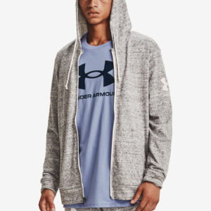 Rival Terry Full Zip Mikina Under Armour Šedá