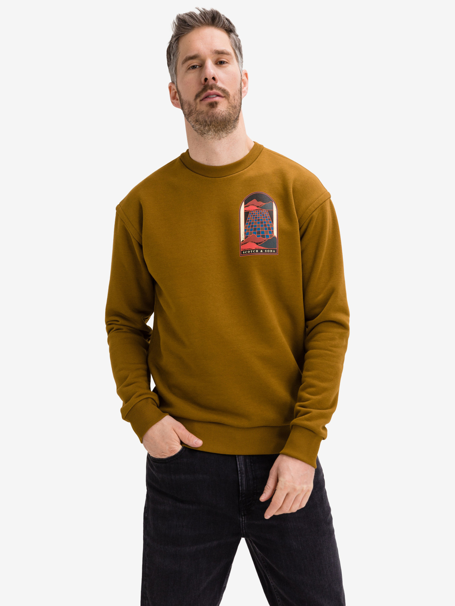 Artwork Mikina Scotch & Soda Hnědá