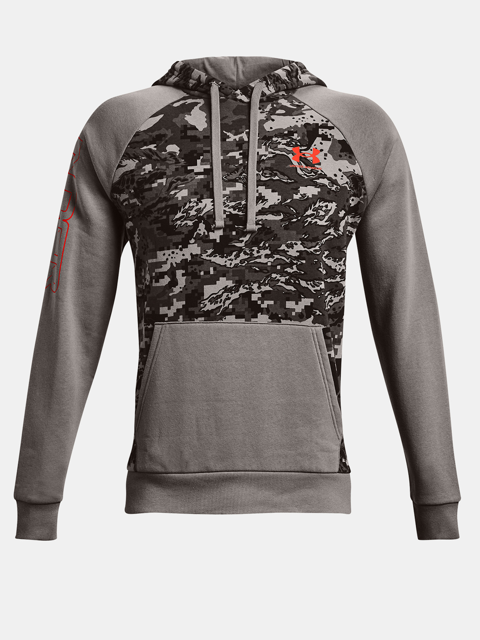 Rival Flc Camo Script HD Mikina Under Armour Šedá